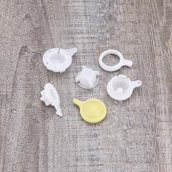2Sets Car Windshield Wiper Linkage Bush 215tt12 ln85 Windshield Wiper Motor Linkage Rod Arms Bush Kit, White and Yellow