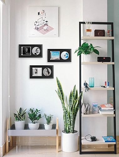 Miniatura 6 de Marco de música para CD de 8 x 12 pulgadas con disco negro mate y caja de CD hecho con marco de madera maciza