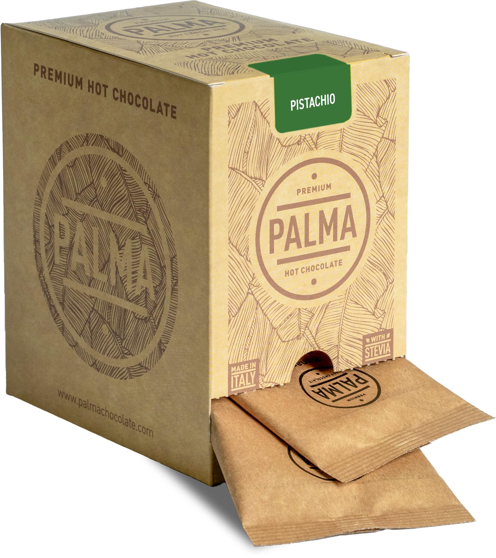 PALMA Italian Hot Chocolate Sachets - Pistachio | 500g (20 Servings)