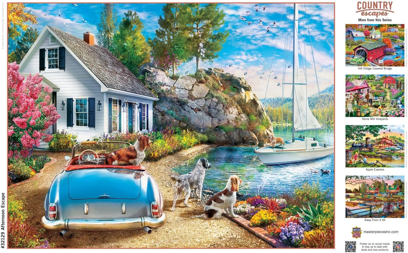 MasterPieces 500 Piece Jigsaw Puzzle for Adults, Family, Or Youth - Afternoon Escape - 15"x21"