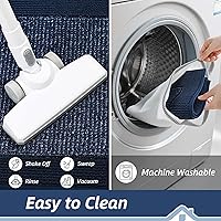 Vista 7 de BEQHAUSE Tapete para puerta interior de 20" x 32", Tapetes atrapa suciedad antideslizantes para entrada lavables, Tapete de bienvenida resistente a