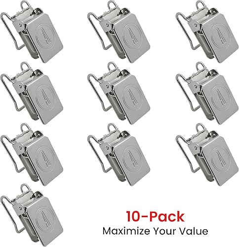 Miniatura 8 de ANDUSTRIAL - Clips grandes para alfombras de cocodrilo con parte trasera de alambre para mostrar alfombras pesadas y gruesas en barras planas de 58