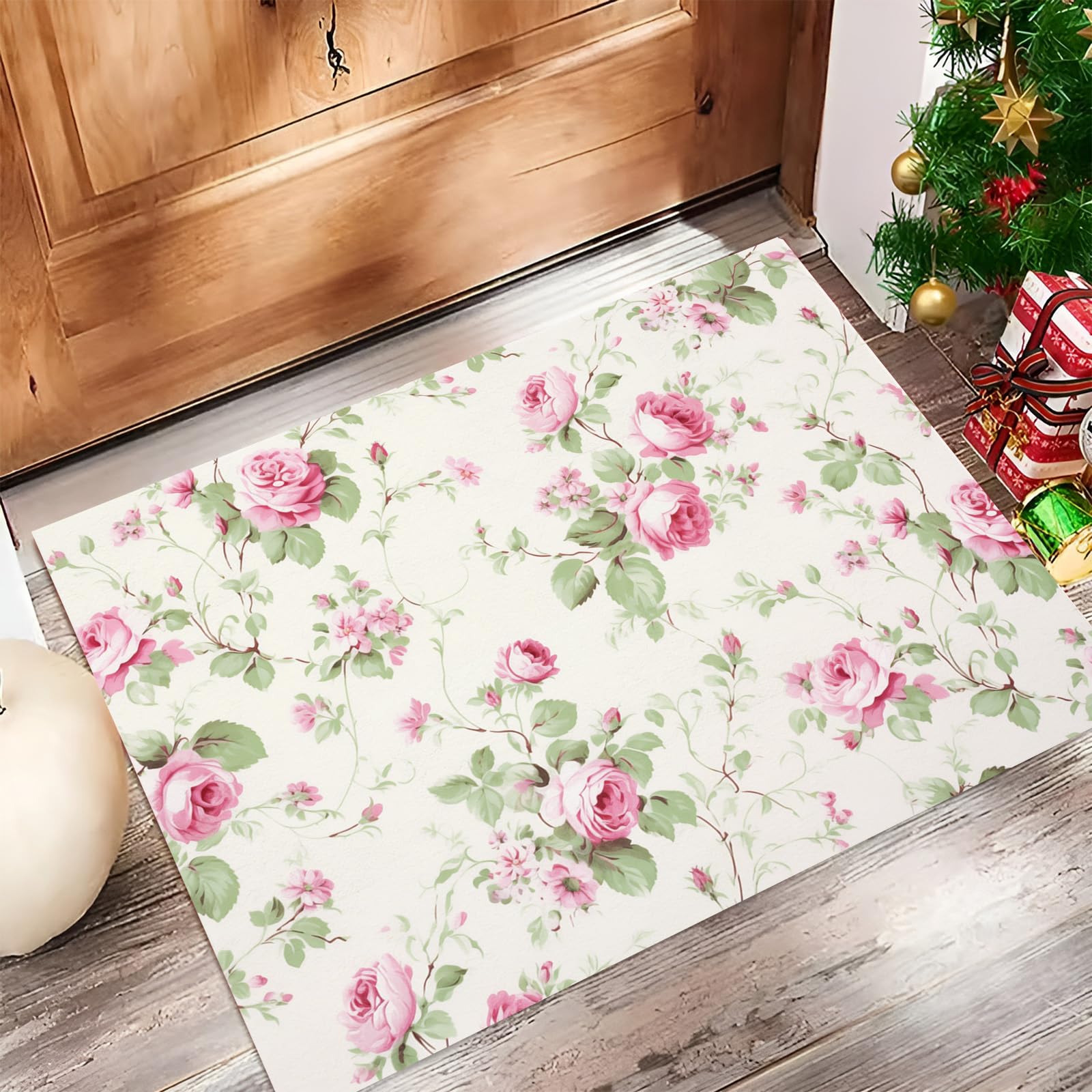 Paillasson vintage fleurs fini les tapis qui glissent dans l'entrée