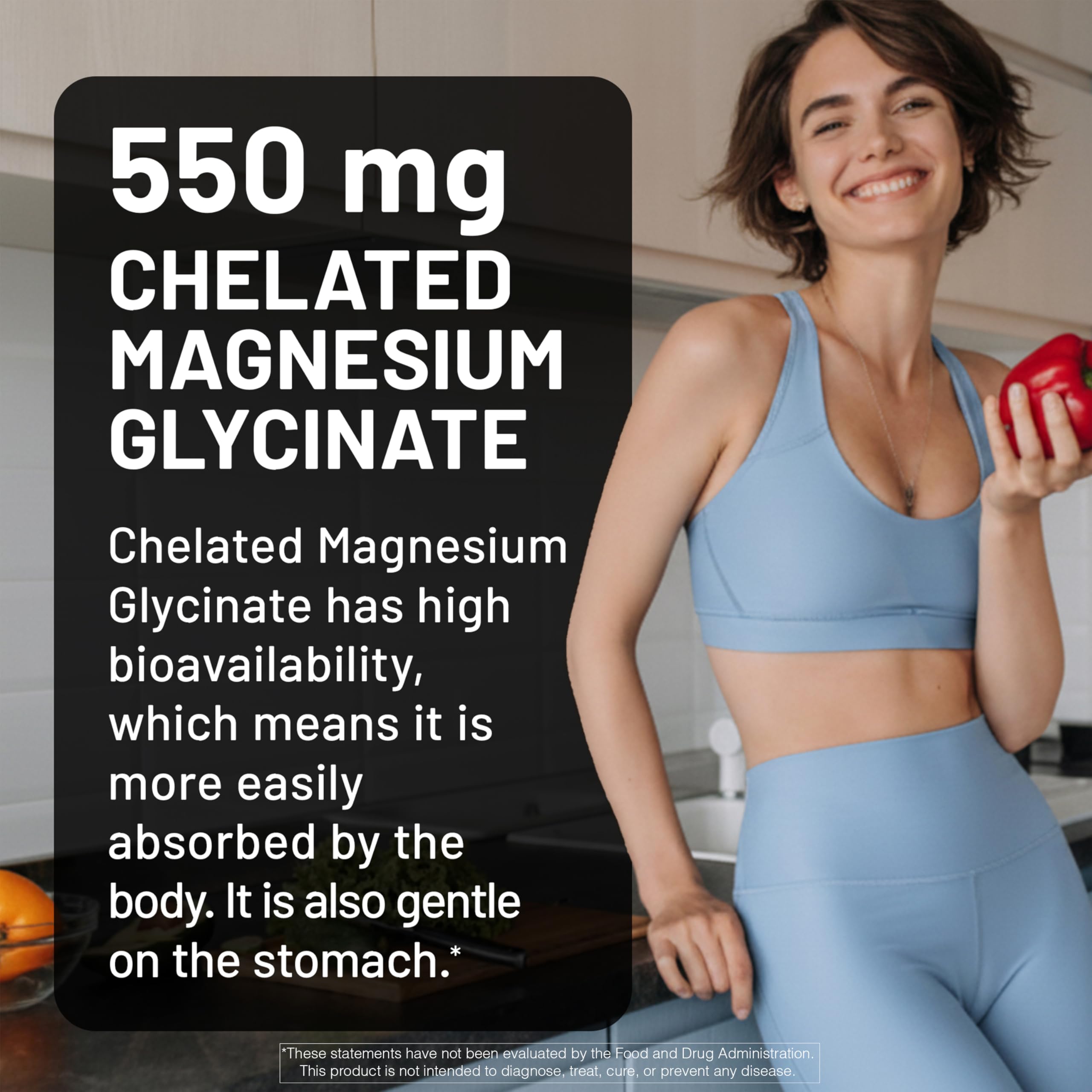 NatureWise Magnesium Glycinate 550mg + High-Dose 10000 IU Vitamin D3 K2 100 mcg - D3 K2 Magnesium Supplement - Chelated for High Absorption - Bone Support - Non-GMO, USA Manufactured - [30-Day Supply] — Amazon image 3