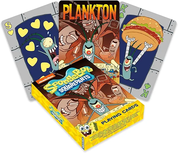 AQUARIUS Spongebob Plankton Playing Cards – Plankton Themed Deck of Cards for Your Favorite Card Games - Officially Licensed Spongebob Squarepants Merchandise & Collectibles