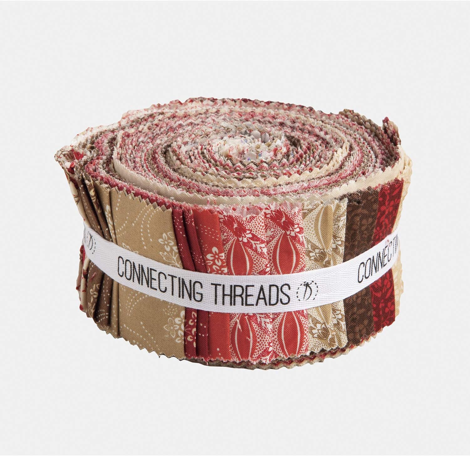 Connecting Threads Print Collection Precut Quilting Fabric Bundle 2.5" Strips (Maison Rouge)