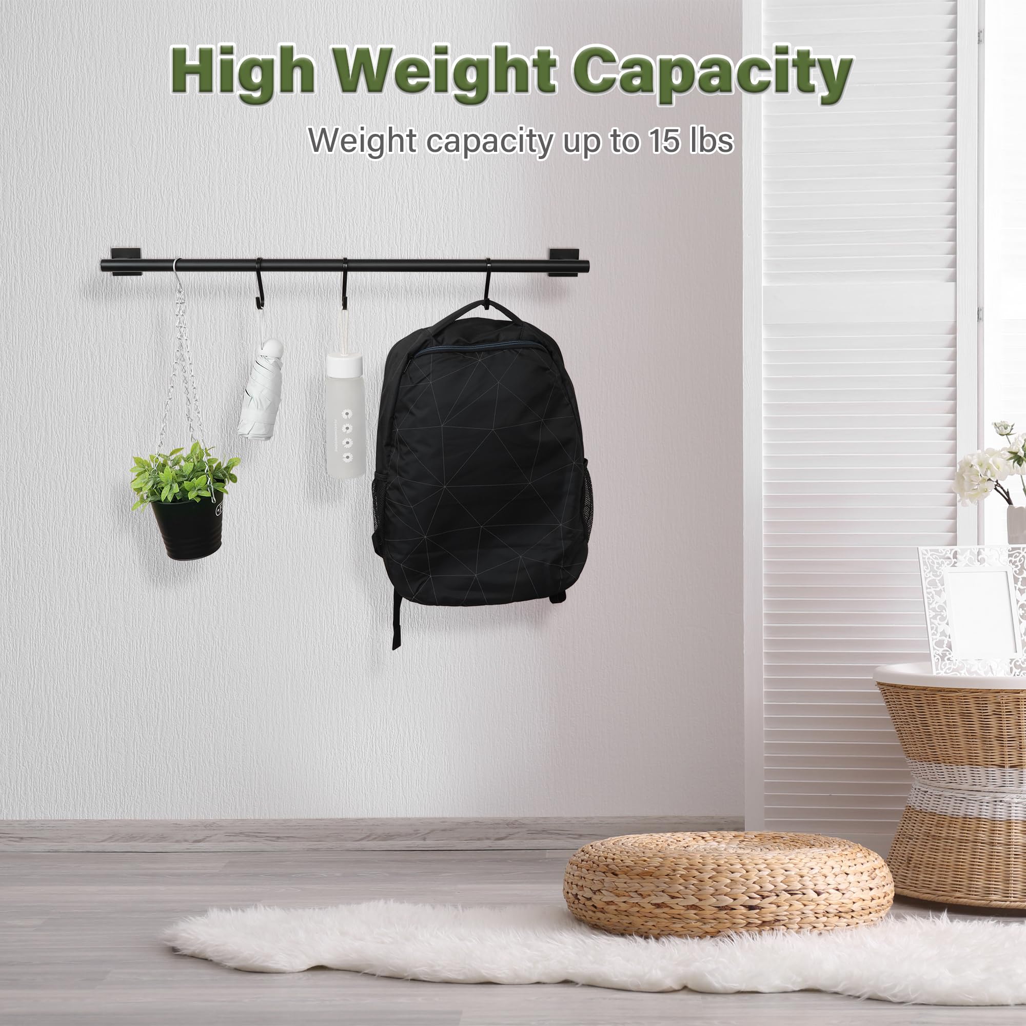 Alise Badezimmer Handtuchstange, 81,3 cm Handtuchhalter für Badezimmer, SUS304 Edelstahl Handtuchhalter Heavy Duty Handtuchhalter Wandmontage Mattschwarz Handtuchstange
