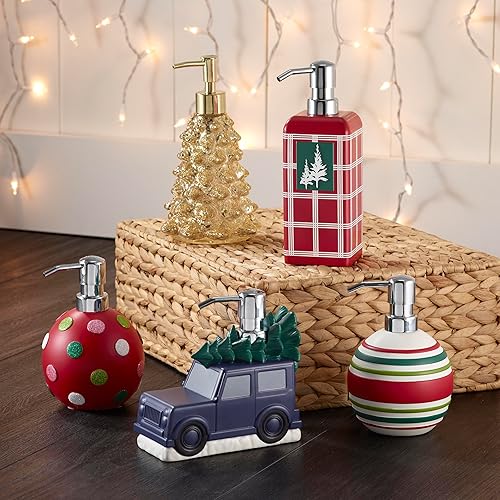 Miniatura 4 de Avanti Linens - Bomba de loción, dispensador de jabón de resina, decoraciones navideñas (colección costera de muñeco de nieve)