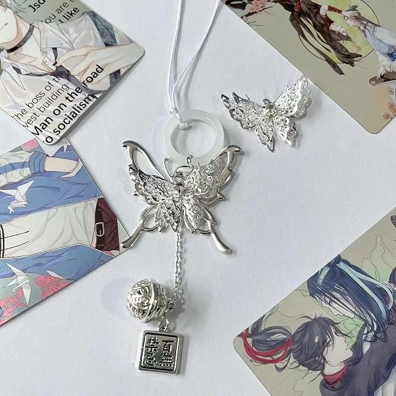 JinYu Anime Hua Cheng Xie Lian Butterfly Bells Ornaments Tassel Keychain Ornaments