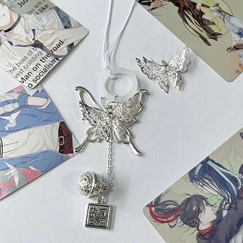 JinYu Anime Hua Cheng Xie Lian Butterfly Bells Ornaments Tassel Keychain Ornaments