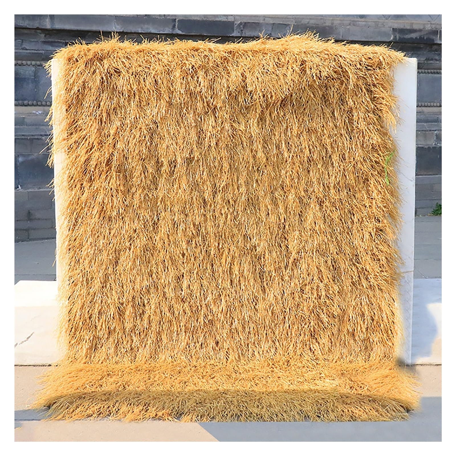 Toiture en chaume artificielle 1x6m paille d'imitation pour cabane de bar