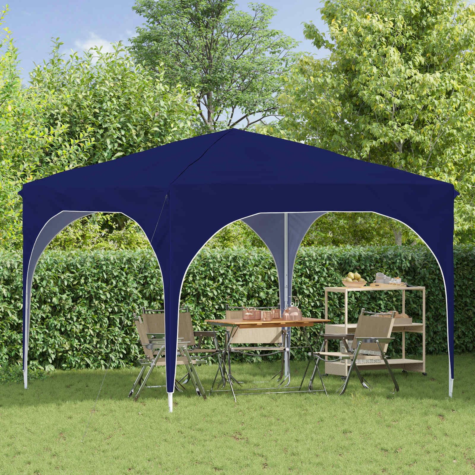 Carpa Plegable para Fiestas 290 x 290 x 245 cm Crema