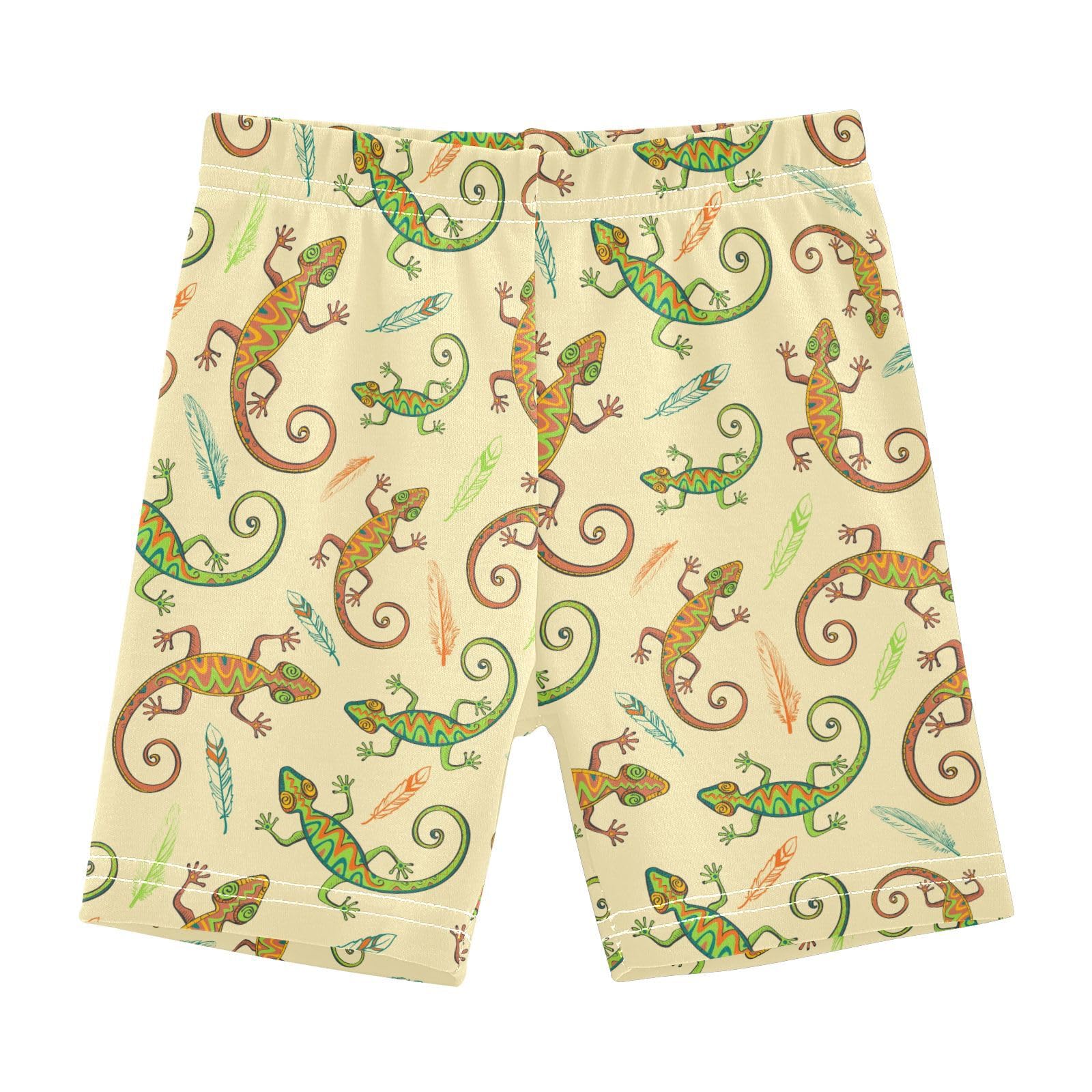 JHKKU Girls Geckos Shorts Cotton Cartwheel Bike Kids Biker Under Dress Dance Short Girl Clothes 4T