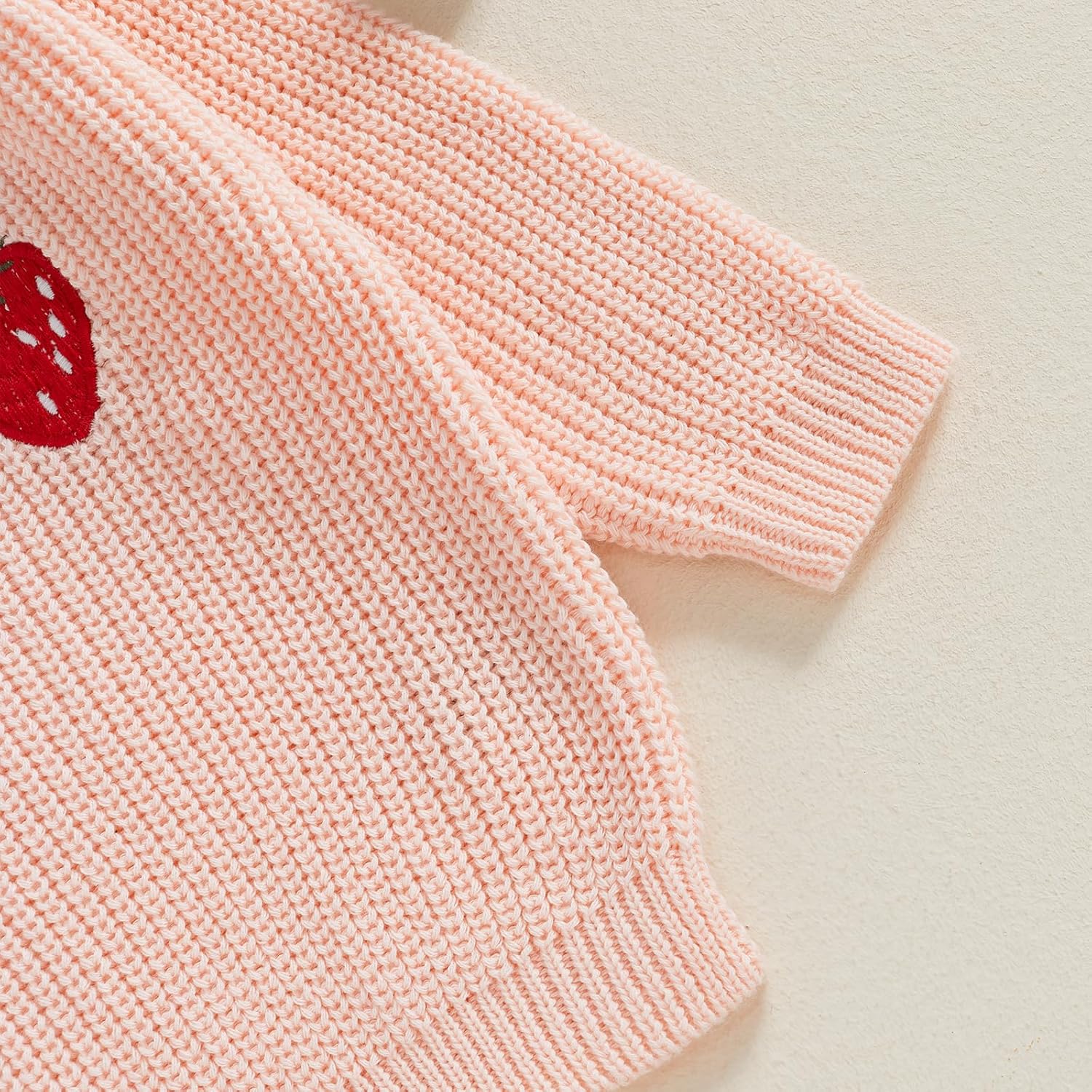 Toddler Baby Girls Sweater Strawberry Embroidery Knit Sweatshirt Pullover Knitwear Knitted Warm Fall Winter Clothes - Image 6