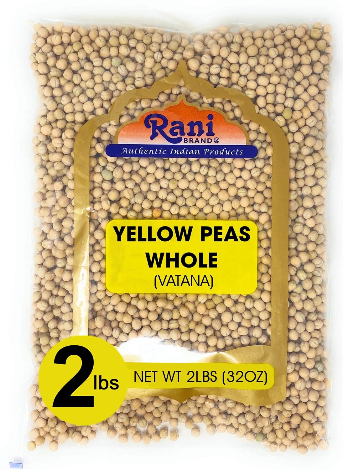 Rani Yellow Peas Whole, Dried (Vatana, Matar) 32oz (2lbs) 908g ~ All Natural | Vegan | Gluten Friendly | Product of USA