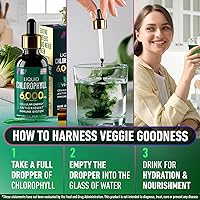 Vista 8 de Gotas líquidas de clorofila Alpha Flow 6000 mg - Suplemento líquido premium de clorofila - Antioxidante todo en uno para aumentar el sistema