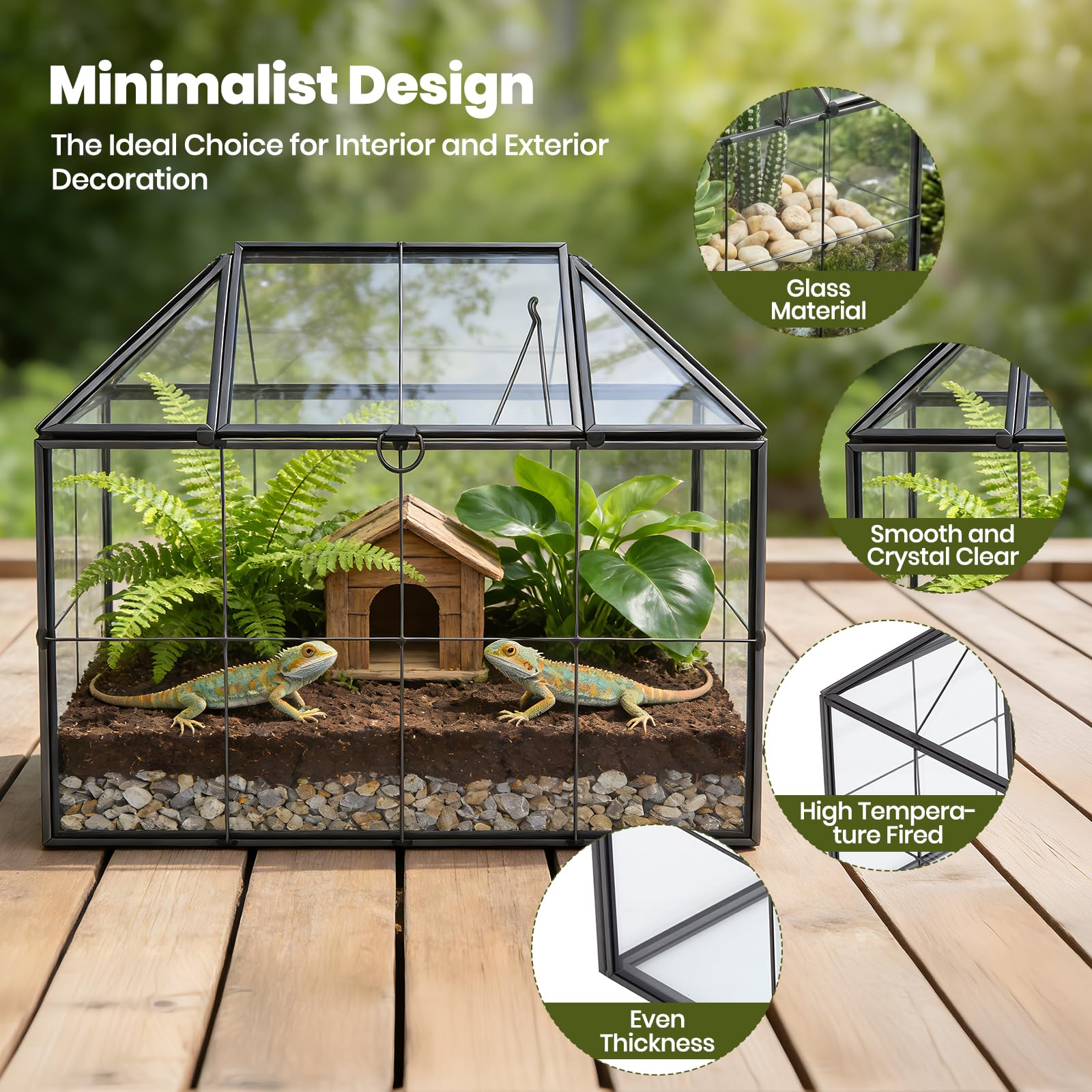 Mini serre rebord de fenêtre en verre pour plantes terrarium petit jardin en bouteille DIY