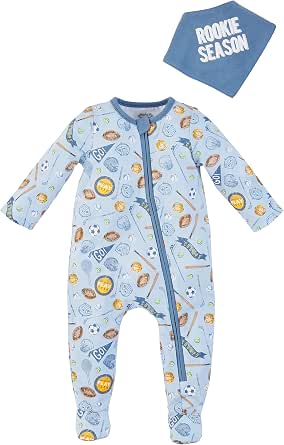 Tuta Piede Per Neonato Mud Pie Baby Boy - Maglia Speckle Con Bottoni In Legno Di Cocco - 4