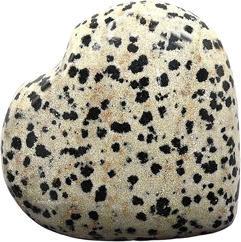 Miniatura 3 de Piedra de palma de corazón de jaspe dálmata, piedra de preocupación de masaje de bolsillo para equilibrio natural de chakras del cuerpo, curación de
