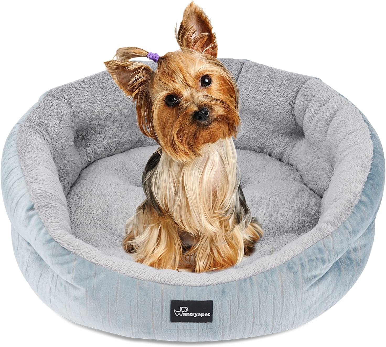 Dog Bed for Medium Dog, Round Cat Beds for Indoor Cats, Comfortable Round Sleeping Puppy Bed, Anti-Slip Bottom Durable Ultra Soft…