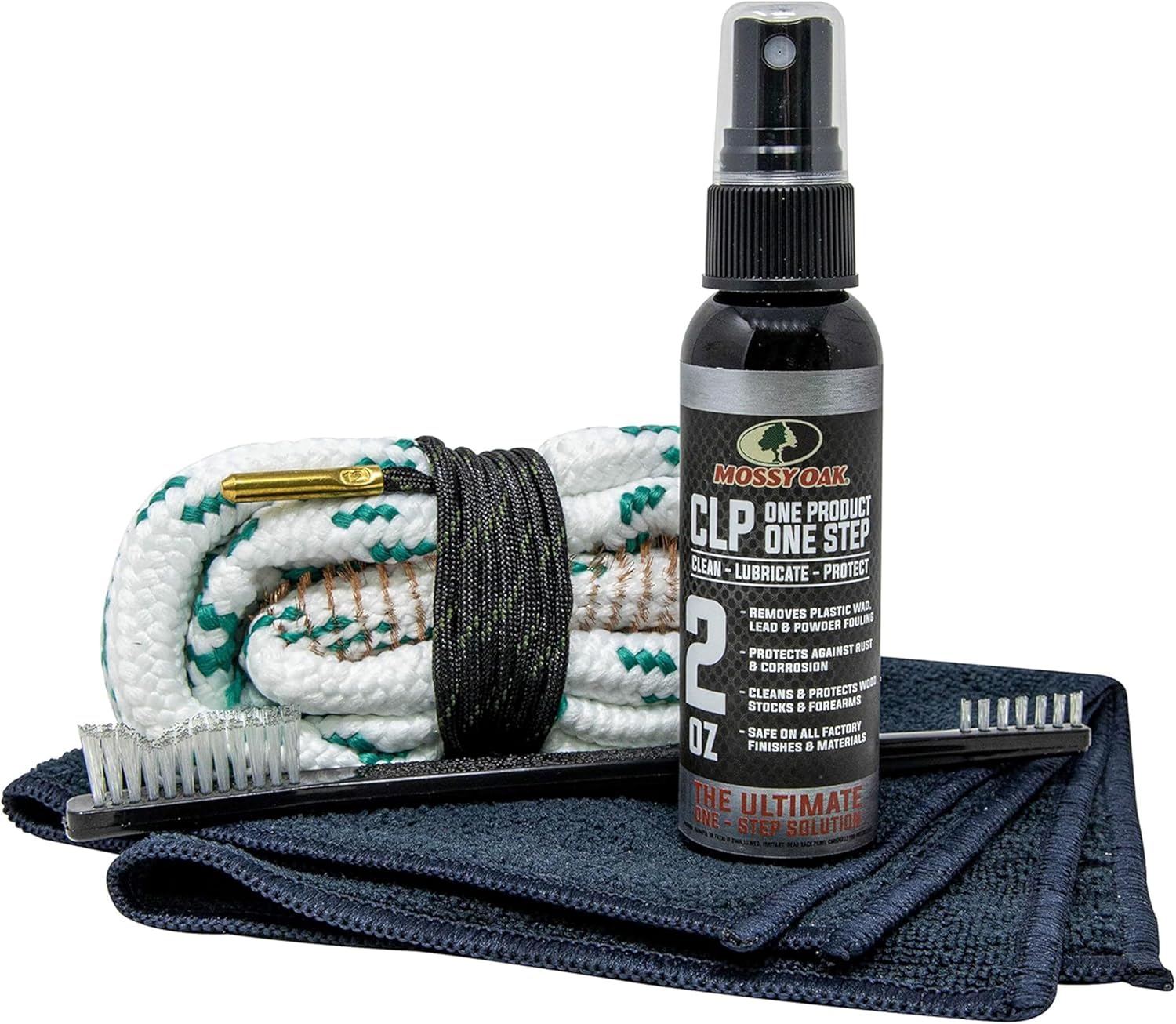 Mossy Oak CLP Shotgun Combo Kit - All-Inclusive Shotgun Maintenance Kit - Gun Cleaning Kit - with Bore Brush, CLP Pump Sprayer, Nylon Brush & Microfiber Towel