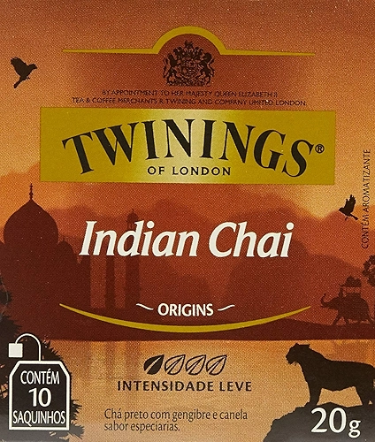 Twinings Chá Preto Indian Chai 20g (pacote de 10 saquinhos)