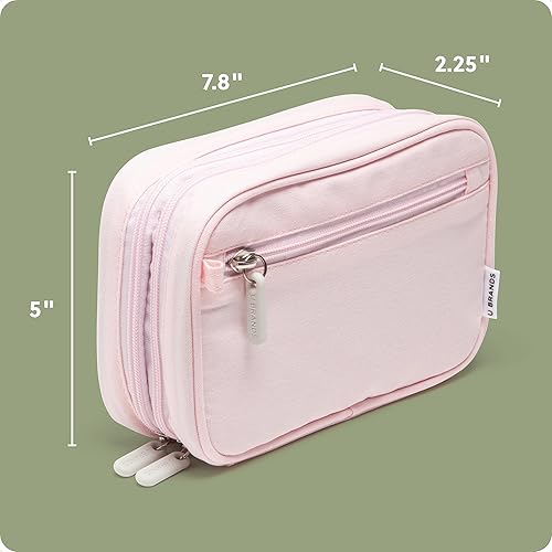 Miniatura 2 de U Brands Bolsa organizadora de lona con doble cremallera, organizador de cables de 7.8 x 5 pulgadas, accesorios de computadora, artículos esenciales