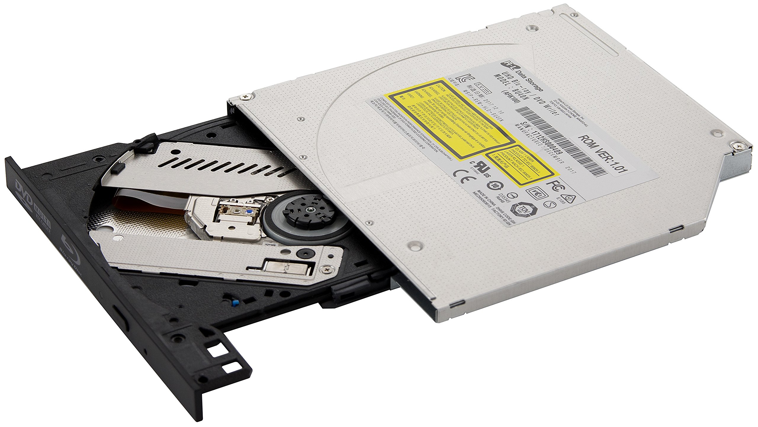 LG - Quemador Sata 3 BLU-Ray Interno BU40N (con Panel Frontal Negro), Adecuado para CD, DVD y BD, 9,5 mm de Alto (Ultra Slim)