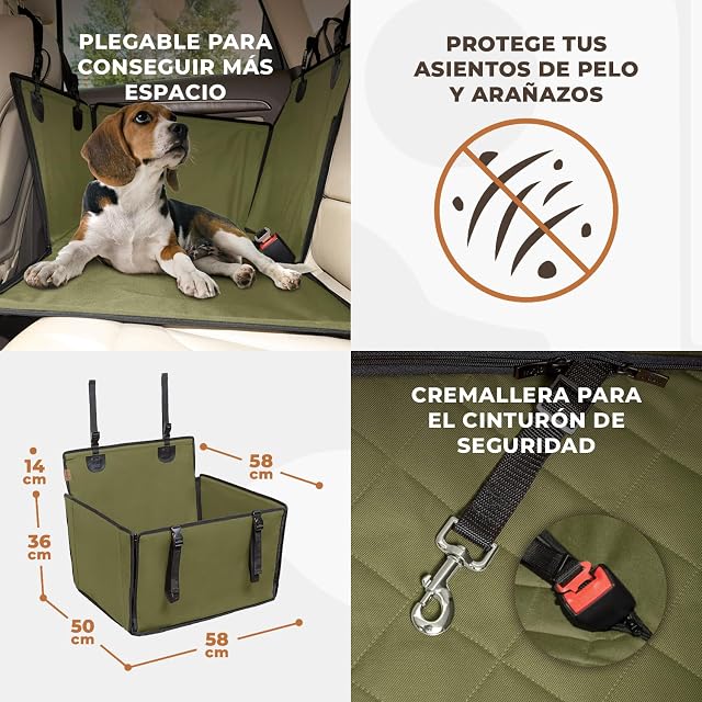 Foto 6 de 8 de WUGLO Asiento de Coche para Perros Medianos Extra Estable hasta 18 kg