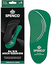 Spenco Rx Orthotic Arch Cushion 3/4 Length Comfort Support Shoe Insoles Women's 7-8.5/Men's 6-7.5