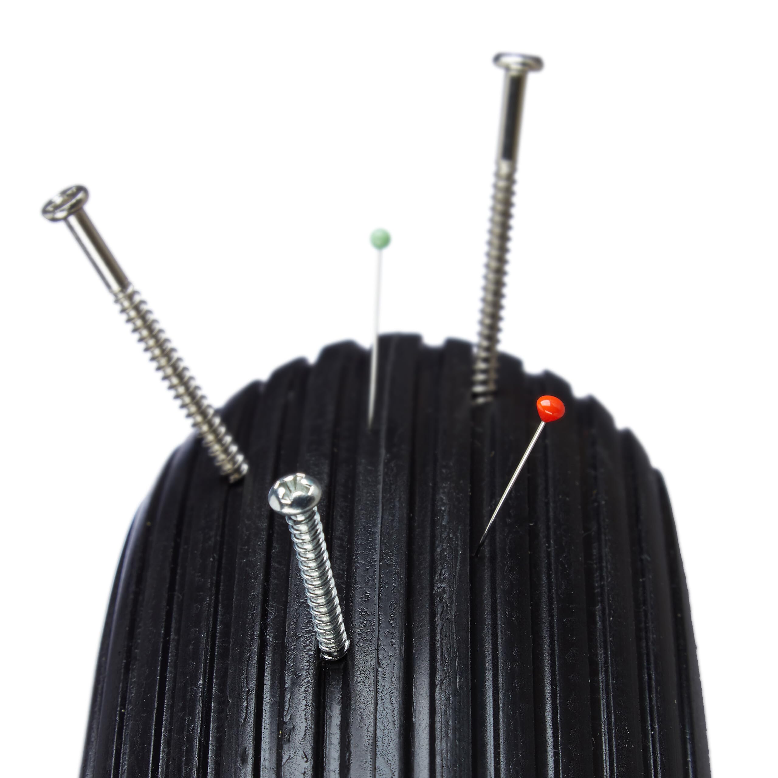 Relaxdays Roue de brouette 3.50-6, Pneu en Caoutchouc, Jante Plastique PP, increvable, Charge Max. 100 kg, Rouge et Noir