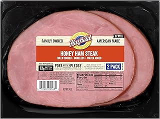 Hatfield, Boneless Ham Steak 2 Pack Honey, 14 Ounce