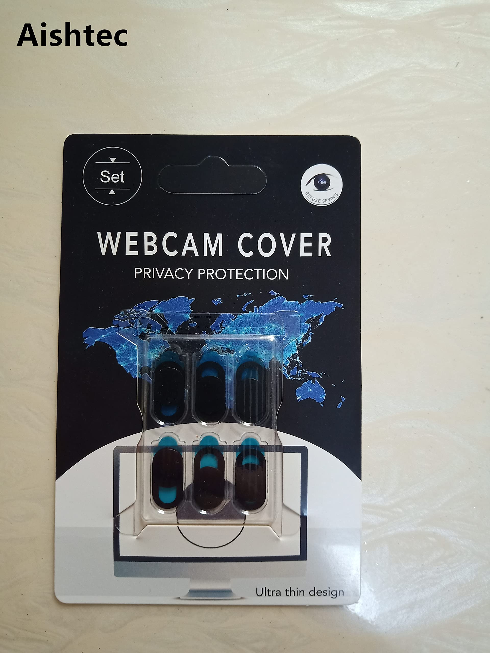 Copri Webcam Cover Slider 0.7mm per Laptop 6 Pezzi Nero