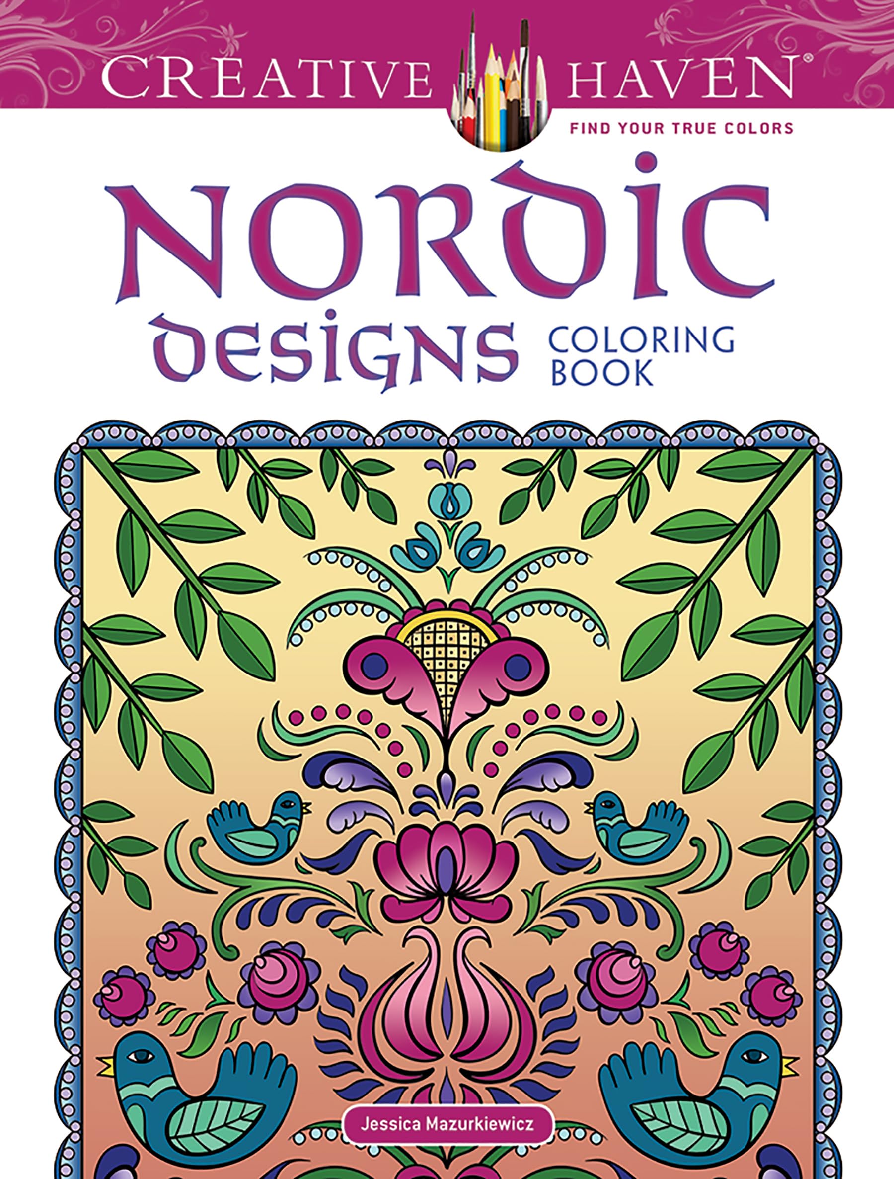 Creative Haven Deluxe Edition Nordic Designs Coloring Book (Adult Coloring Books: World & Travel)