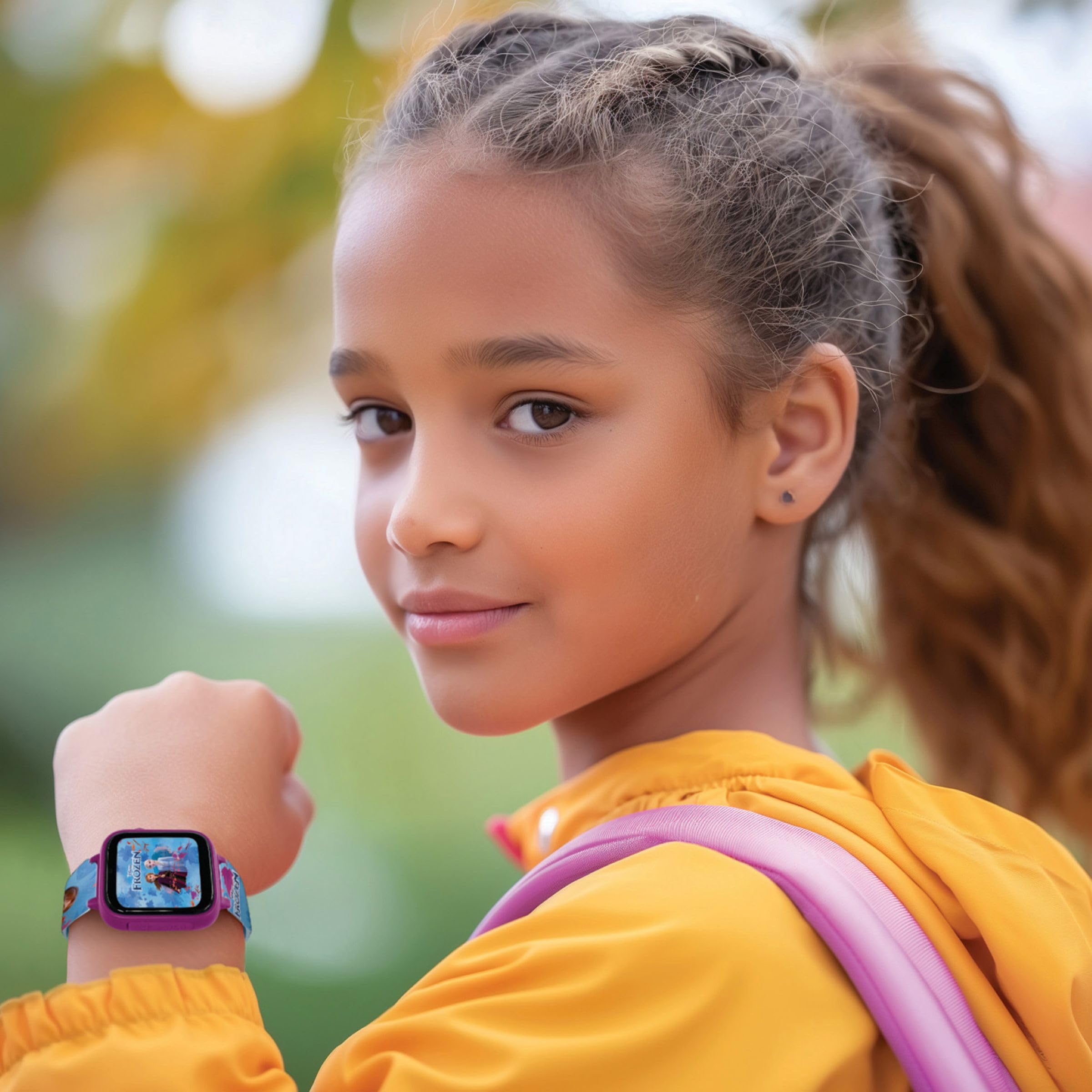 Lexibook, Disney La Reina de Las Nieves, Reloj Bluetooth con Pantalla a Color Frozen con cámara y Tarjeta de Memoria de 8 GB, Azul, DMW071FZ