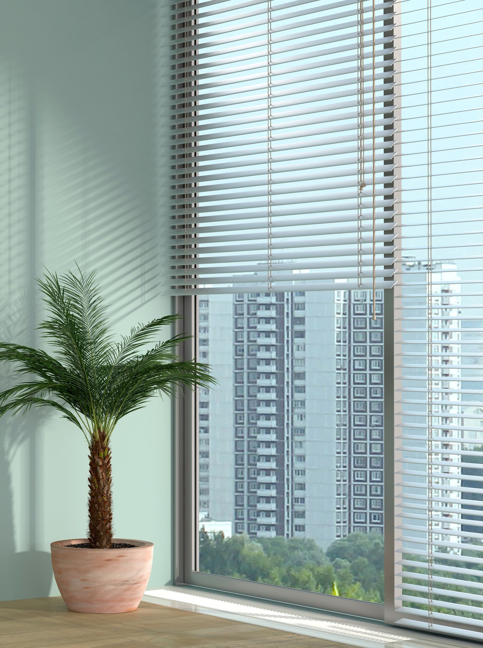 STOR PLANET | Persianas Venecianas de Aluminio Techno, Cortinas con Lamas Verticales, Persianas de Interior para Ventanas y Puertas, Cortinas de Cocina, Baño, Domitorio… | Blanco, 120x250cm