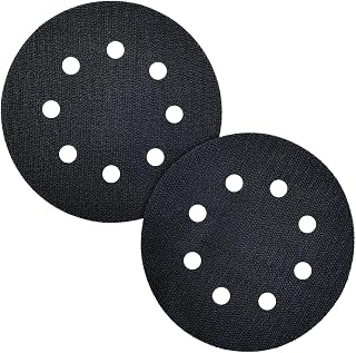 2 Pack 5 inch 8 Hole Premium Hook and Loop Pad Saver for Random Orbital Sanders notably extends The Backing pad´s Lifetime,Multi Hole Pad Protector