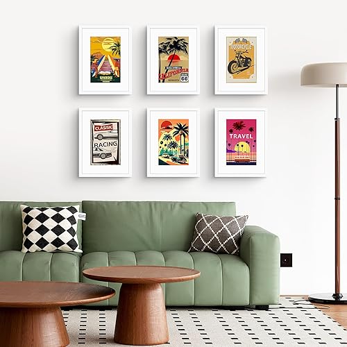 Miniatura 6 de Golden State Art, Portarretratos de 12 x 16 pulgadas, madera maciza con cristal real, para exhibir fotos de 8 x 12 pulgadas con paspartú o de 12 x