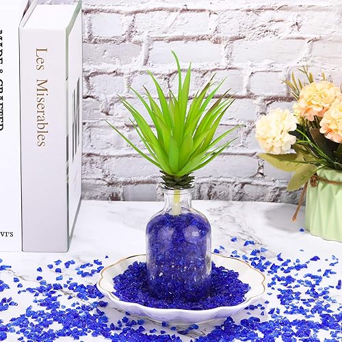 Miniatura 2 de Vidrio triturado para manualidades, piezas de vidrio roto decorativas reflectantes templadas trituradas para jarrón, piscina, bar, pecera,