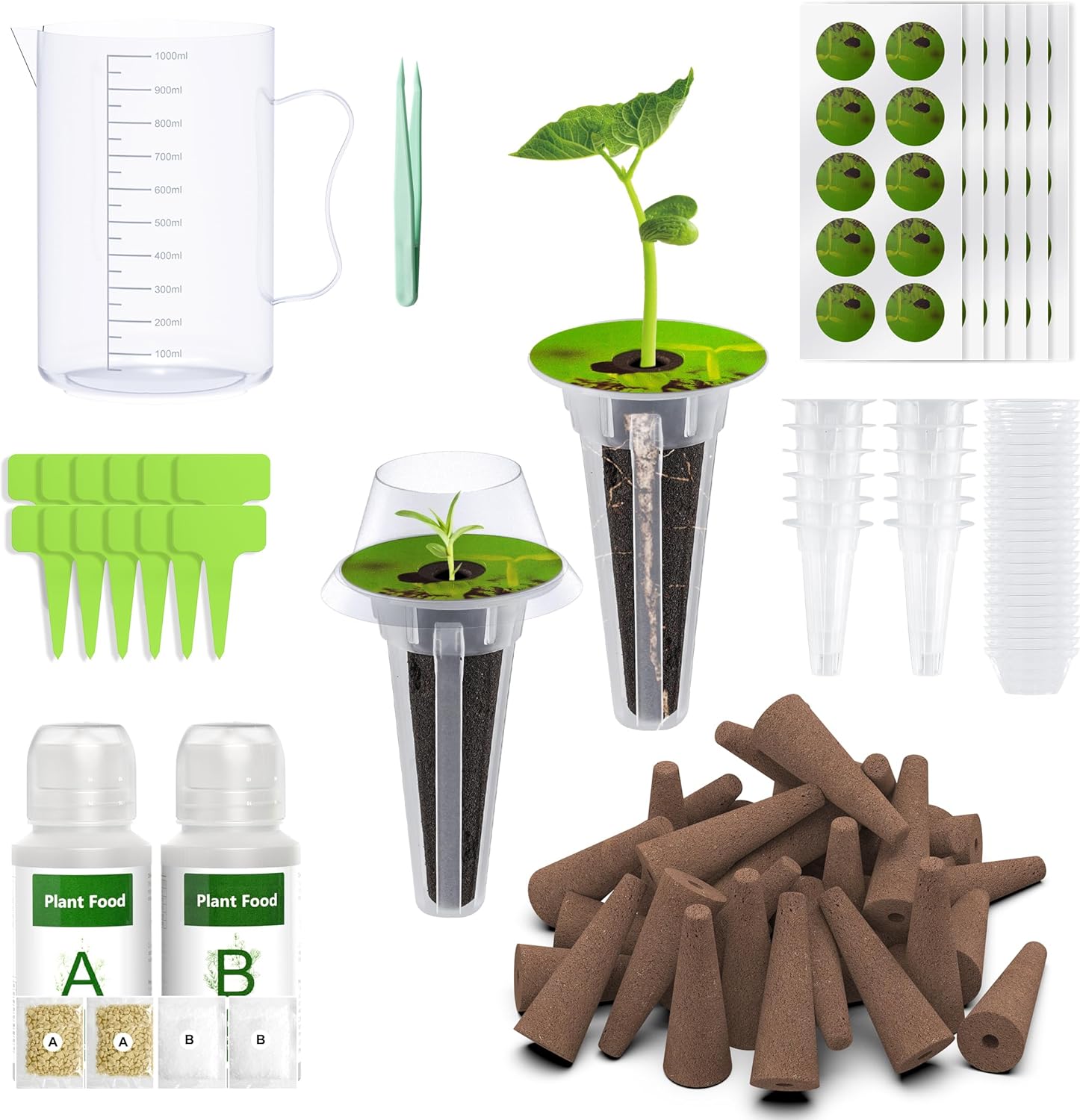 Bundle of Seed Pod Kit (176 PCS) and Hydroponic Nutrients (800ml in Total)