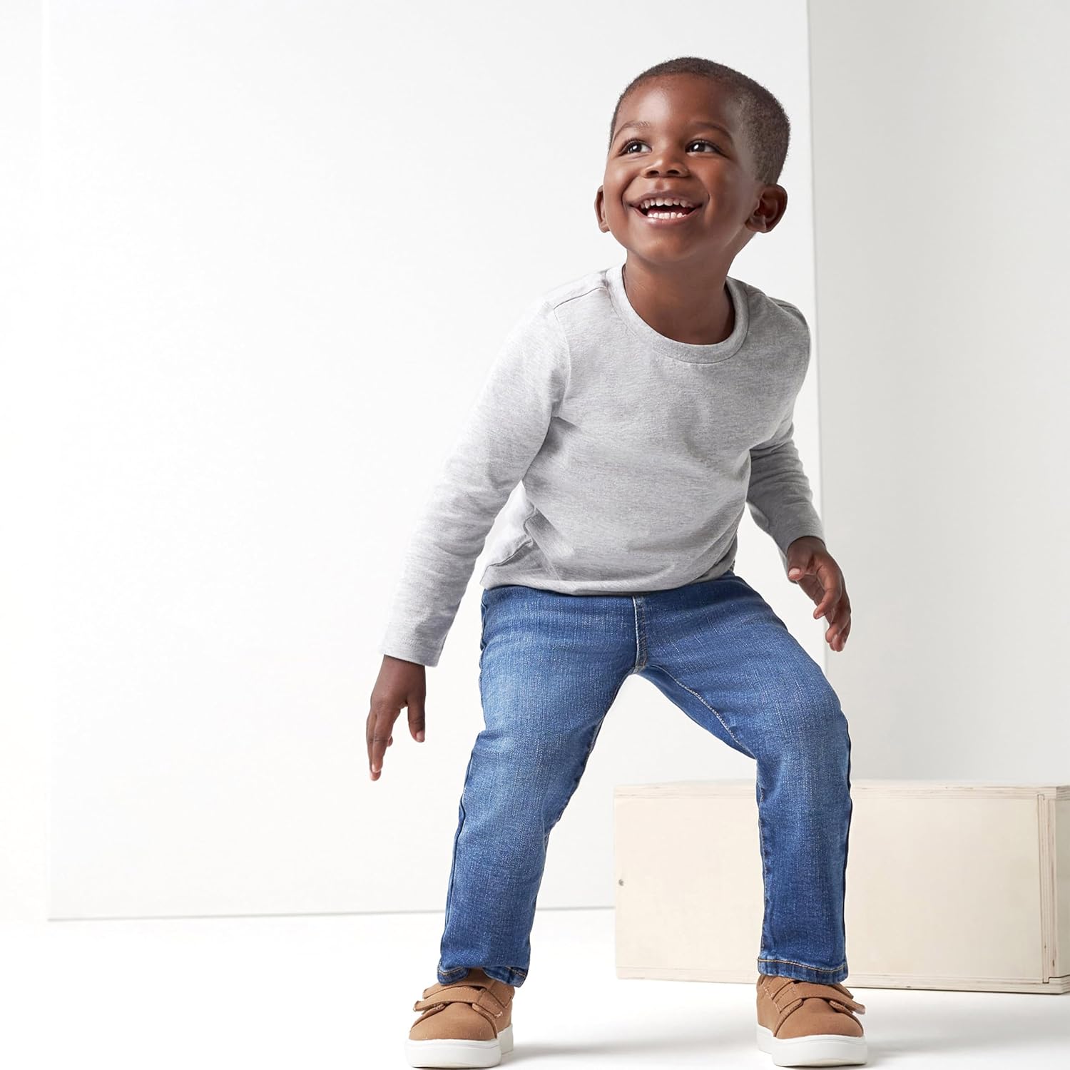 Gerber Unisex-Baby Toddler Straight Leg Stretch Denim Jeans - Image 6