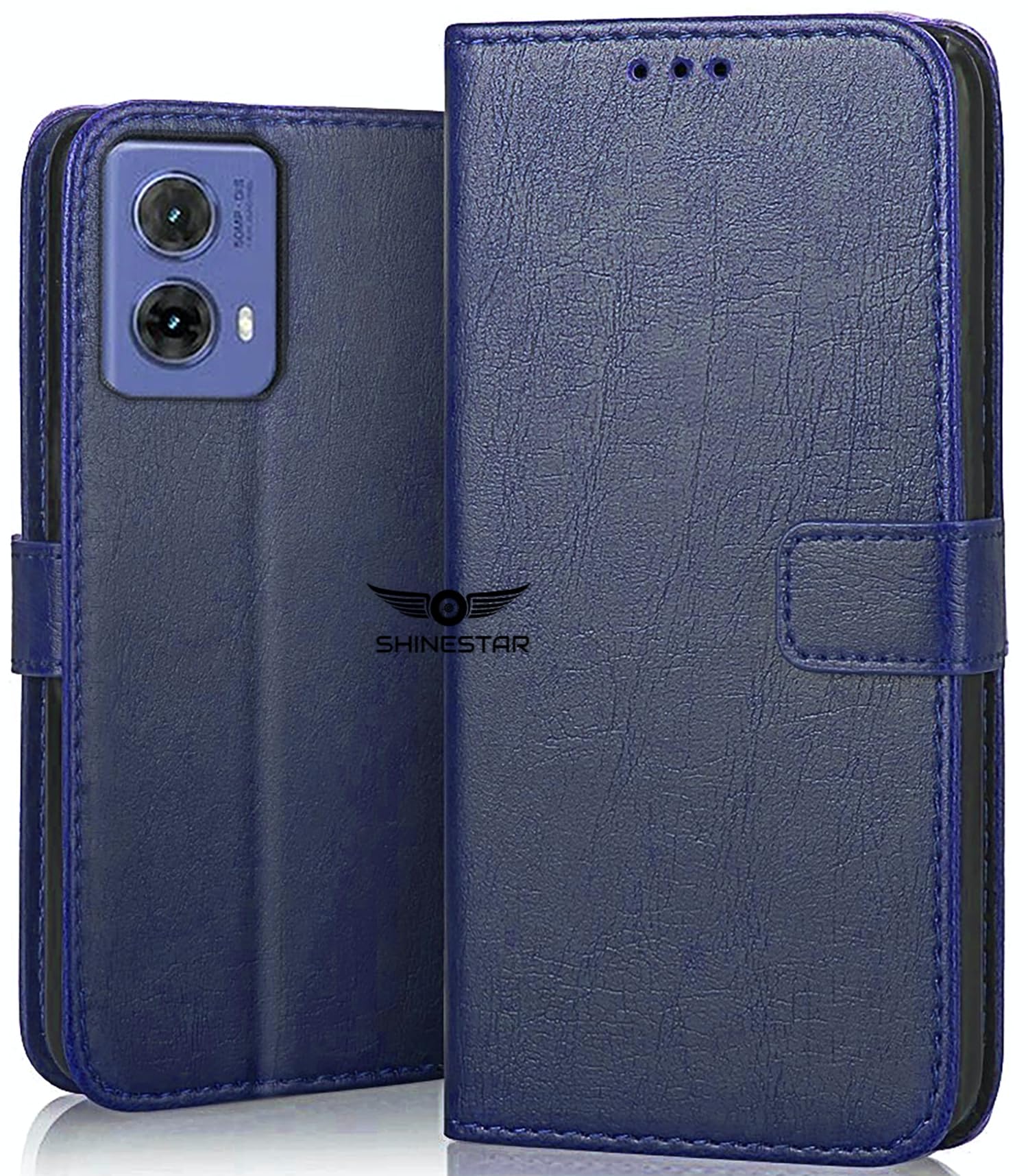 SHINESTAR Motorola G85 5G Flip Back Cover | PU Leather Flip Cover Wallet Case with TPU Silicone Case Back Cover for Motorola Moto G85 5G - Ultimate Blue (B0D9K29M8J) Amazon Price History, Amazon Price Tracker