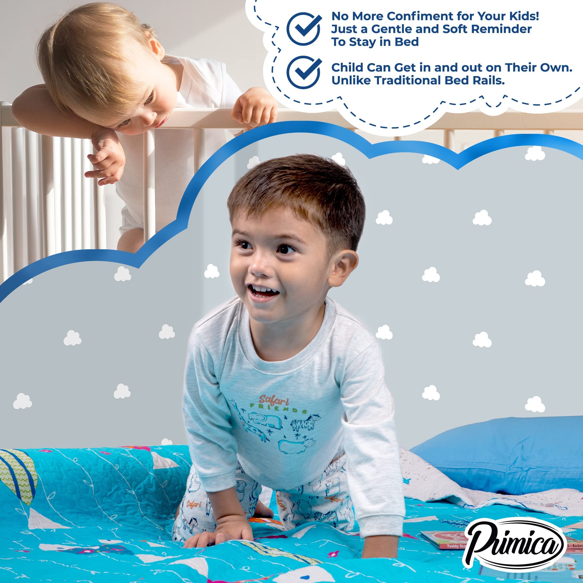 Toddler Bed Rail Bumper, Bed Bumpers for Toddlers, Foam Bed Rails for