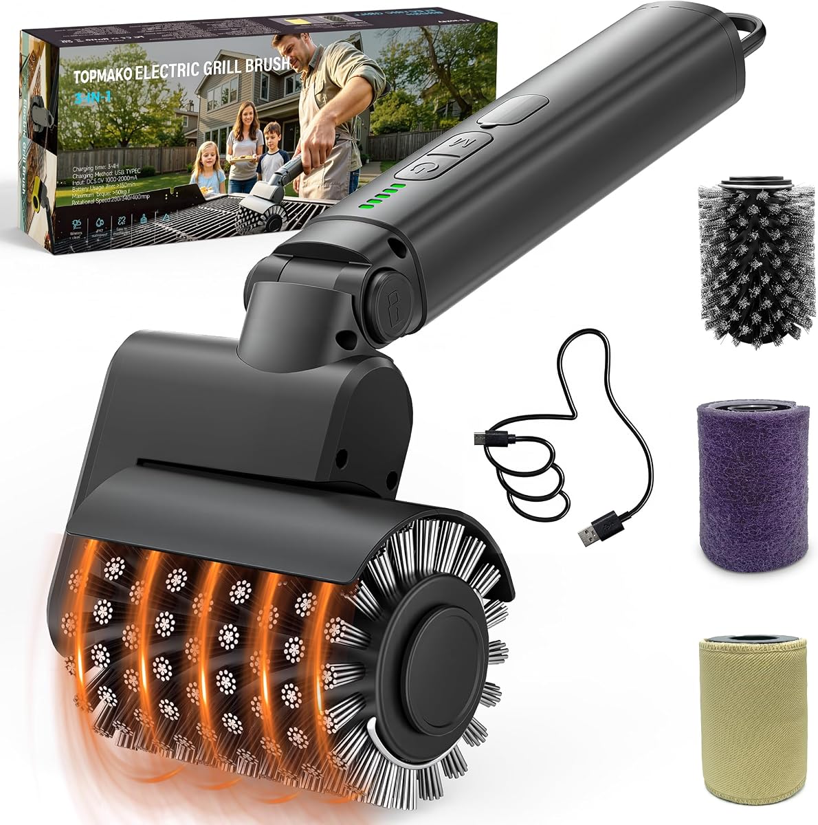 Electric Grill Brush for Outdoor