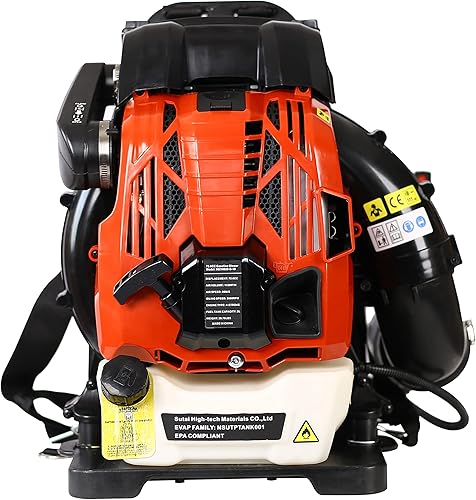 Miniatura 6 de Soplador de hojas, motor de 4 tiempos de 76 CC para patio, potente soplador comercial de 750 CFM para patio trasero, césped, jardín, hojas que