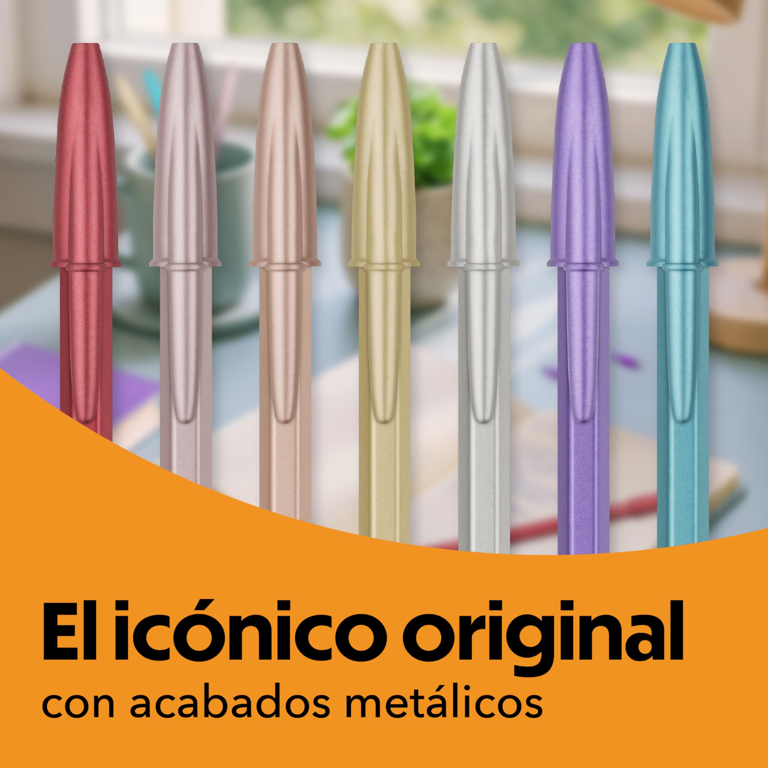 BIC Cristal Glacé Bolígrafos de Punta Media (1,00 mm) con Recambios de Tinta Recargables - 4 con Tinta Azul, 3 con Tinta Negra, Caja de 7 — view 5