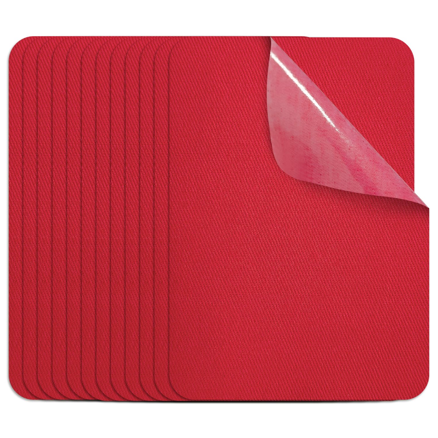 12PCS Fabric Iron on Patches 100% Cotton Repair Patch for Clothes Pants Mending and Decorating (Red)