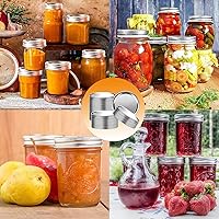 Vista 6 de 30 tapas, tapas de boca ancha para botes de conserva Ball y Kerr - tapas de metal tipo Mason de 2 piezas para enlatar - Material de calidad