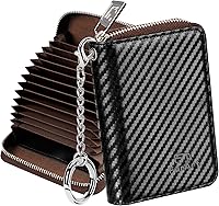 Vista 35 de FurArt Cartera con Cremallera para Mujeres, Cartera con Bloqueo RFID para Tarjetas de Crédito, Portador de Tarjetas de Presentación, Cartera Llavero