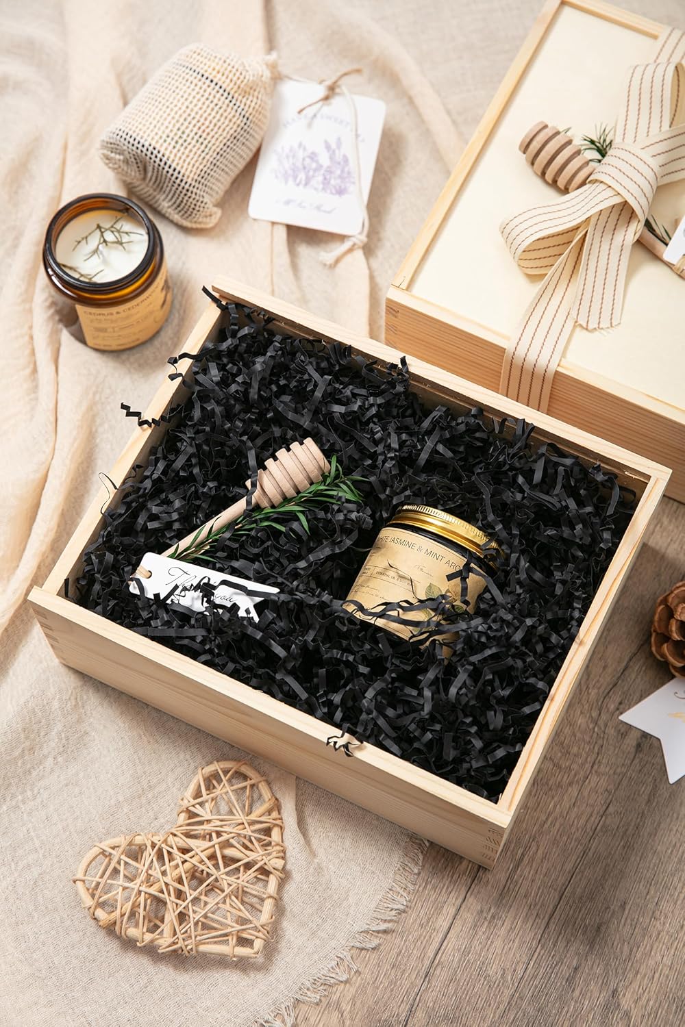 Mefleet 1/2 LB Crinkle Cut Paper Shred Filler 8 oz Black Crinkle Shredded Paper for Gift Box - Gift Basket Bag Filler - Grass Cushion Stuffing for Easter, Mother's day, Birthday Packaging Wrapping - Image 3